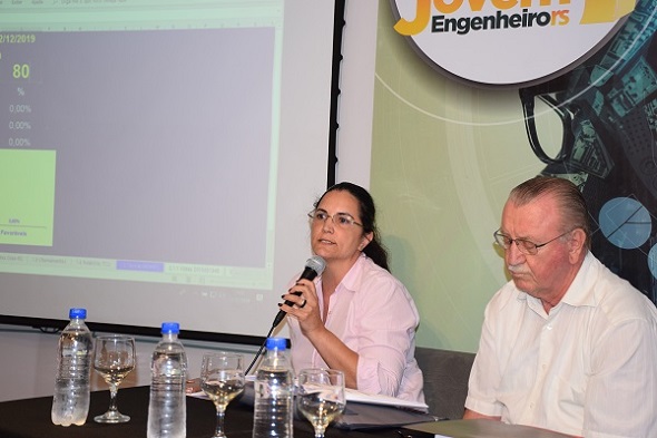 Eng. Andrea agradeceu a confiança das entidades, em seu nome e no de seu adjunto Eng. Agr. Lulo Correa