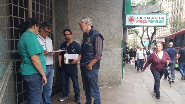 Agentes fiscais Gustavo Vaz e Amâncio Renato estiveram na sede da Farsul