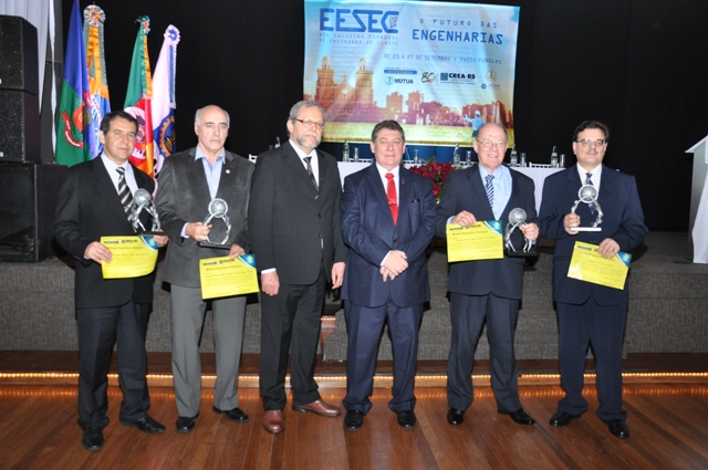 Eng. Dornelles, Eng. Hilário Pires, Eng. Ubiratan Oro, Eng. Capoani, Eng. Seidler, Eng. Poletto