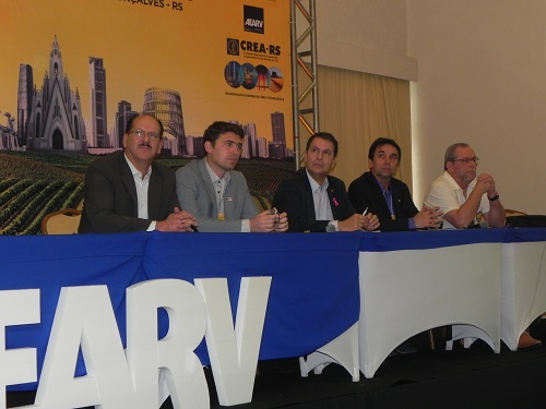 Eng. Mauro Cirne, Eng. Vinicius Peruffo, Eng. Melvis Barrios Junior, Eng. Agrícola Carlos Dilli, e Eng. Ubiratan Oro