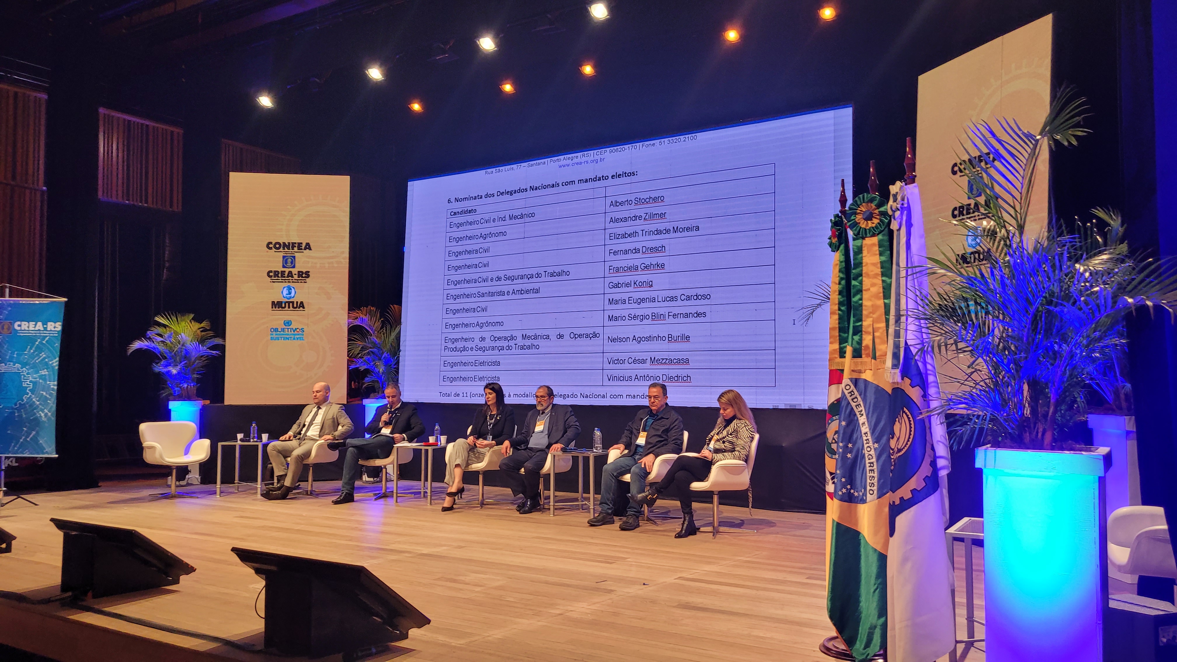 O 1º vice-presidente, Eng. Mec.  Marco Aurélio Caminha Junior, apresentou o resultado final