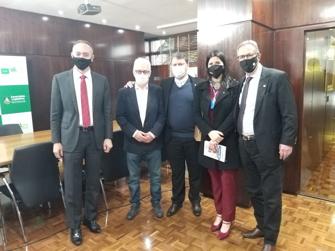 Da esq.: Alexandre Gadret, Tarcísio Gomes de Freitas, Eng. Nanci Walter e Paulo Sérgio Pinto